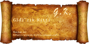Glózik Kitti névjegykártya